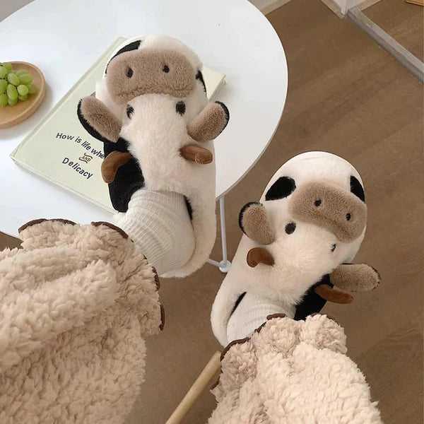 Peluş İnek Terlik