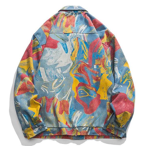 Abstract Painting Oversized Unisex Ceket Abstract Painting Oversized Unisex Ceket