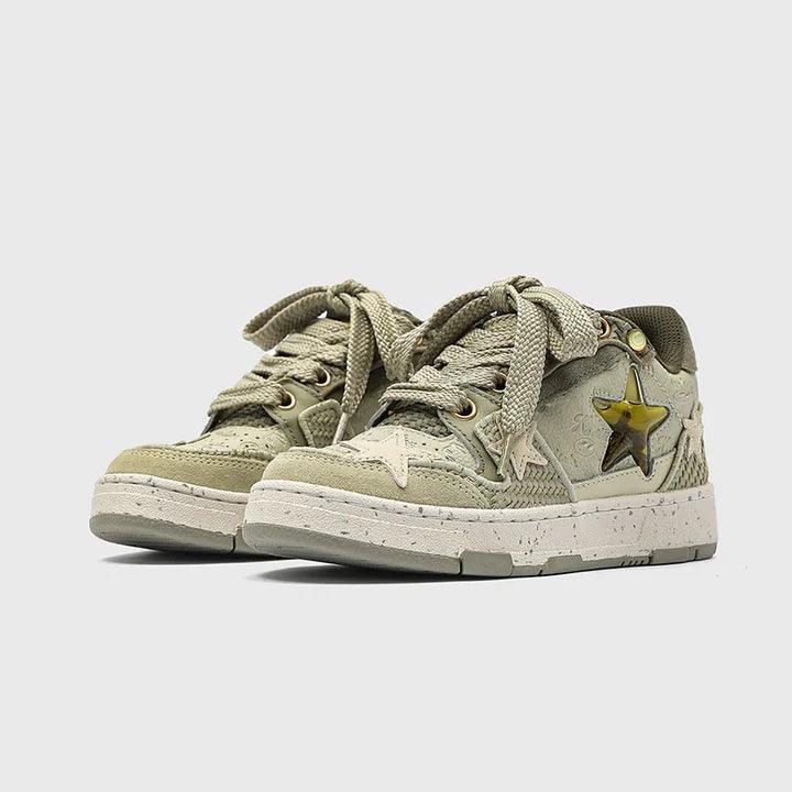 Matcha Green Star Sneakers