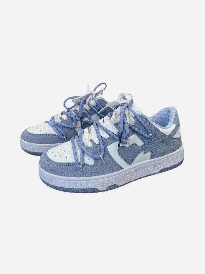 Blue Heart Sneakers