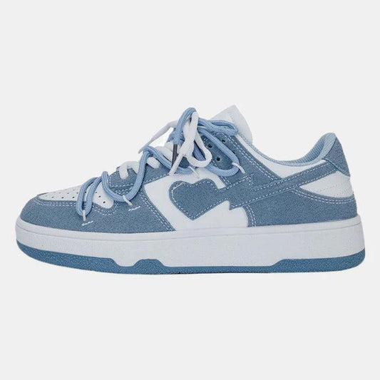 Blue Heart Sneakers